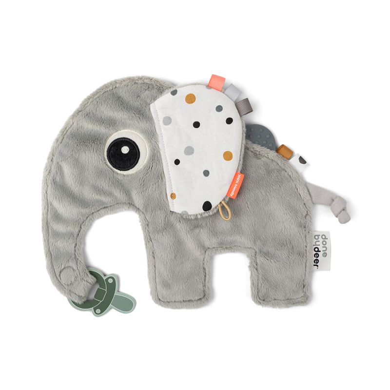 DONE BY DEER - Doudou attache-sucette Elphee GRIS Done by Deer