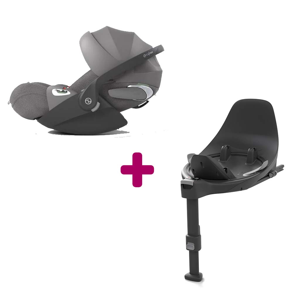 Cybex - Coque Cloud T i-Size Tissu Plus Mirage Grey + base T i-size  Cybex