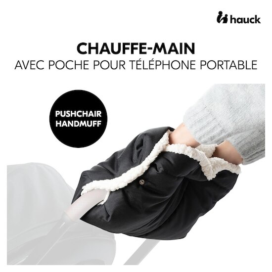Hauck Gants de poussette Pushchair Handmuff Black  Hauck Gants de poussette Pushchair Handmuff Black