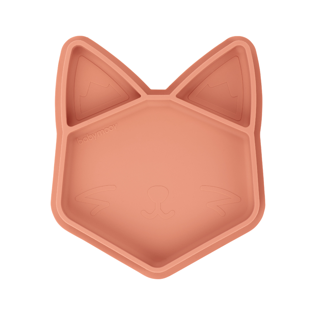 BABYMOOV - Assiette Isy en silicone ROSE Babymoov