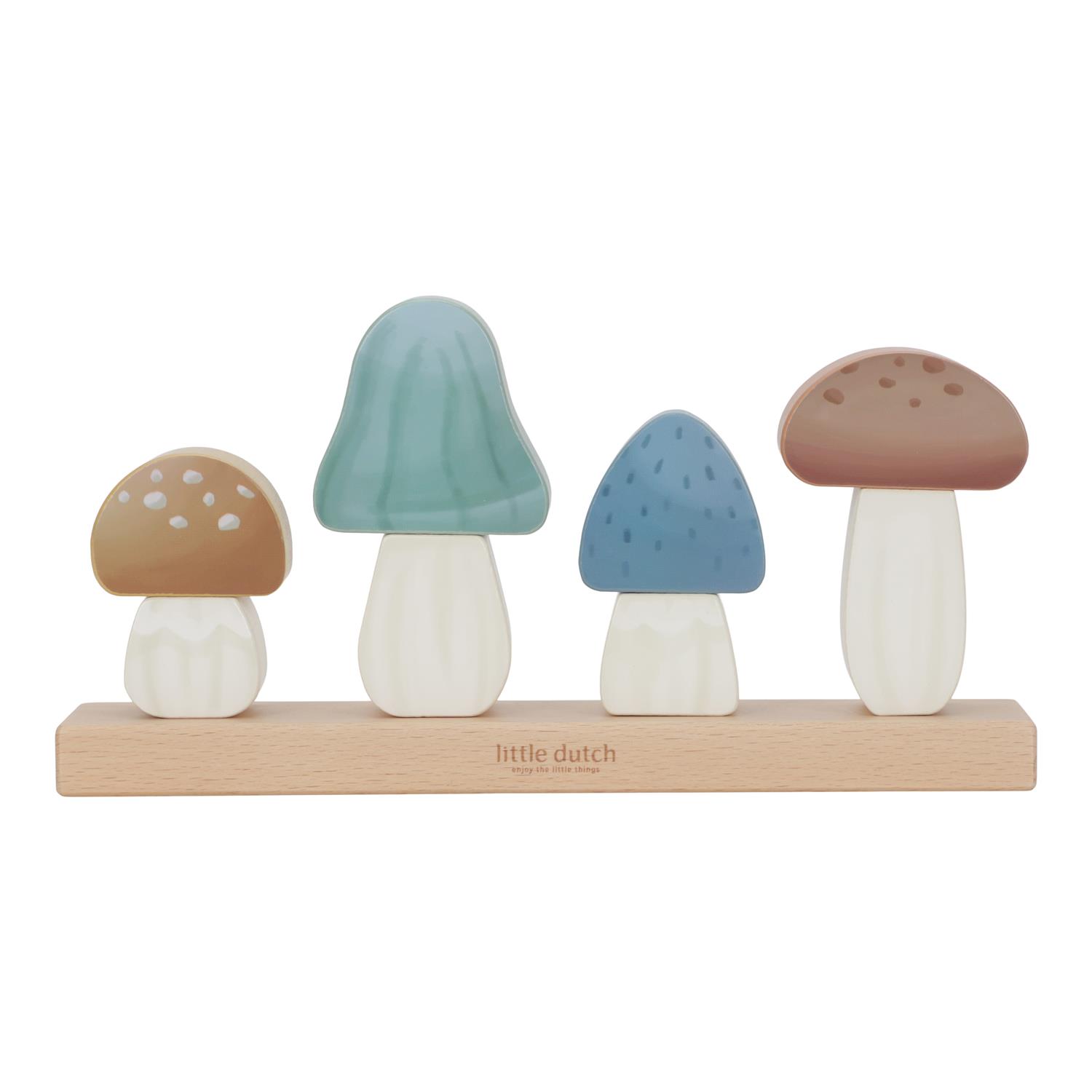 LITTLE DUTCH - Puzzle champignons à empiler MULTICOLORE Little Dutch