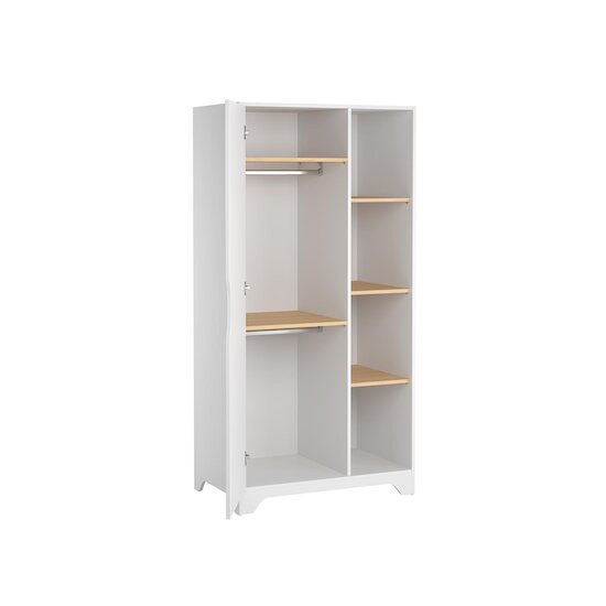 Vox Armoire 1porte Leaf  Blanc/Bois  Vox Armoire 1porte Leaf  Blanc/Bois