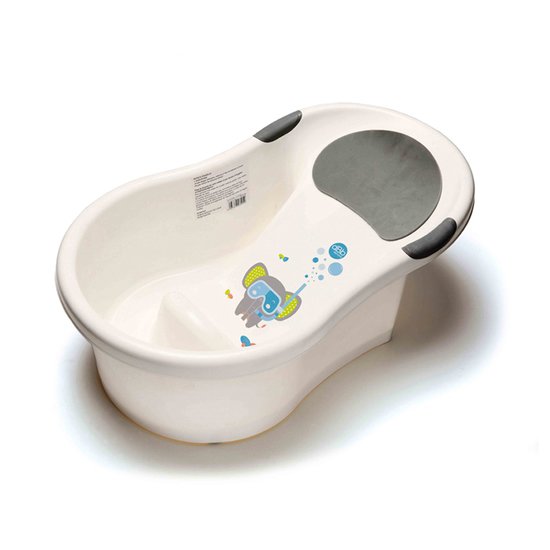 Baignoire bébé GENERIQUE MonMobilierDesign Baignoire bébé avec réducteur  intégré Blanc + Tuyau