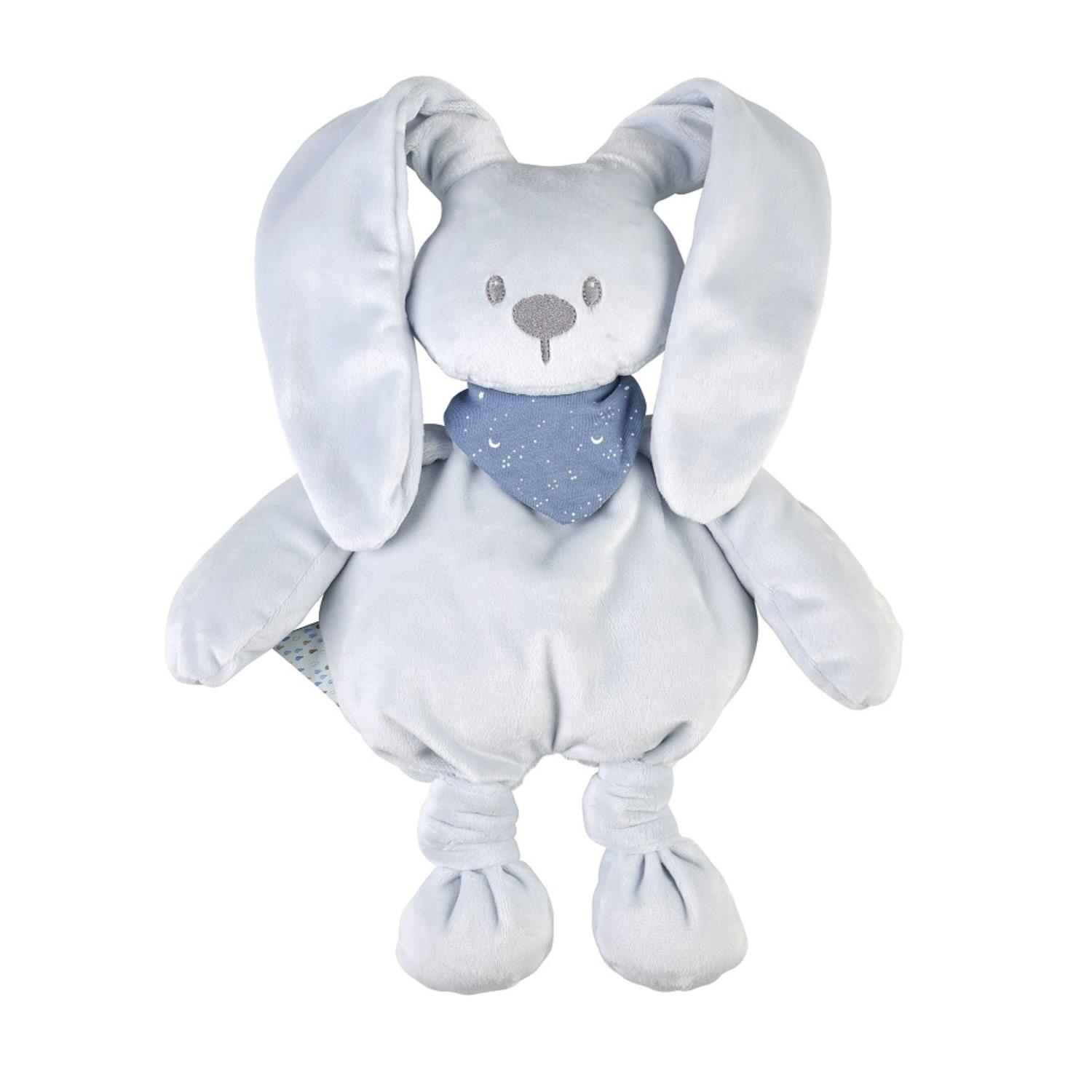 Peluche Lapidou avec bandana BLEU Nattou