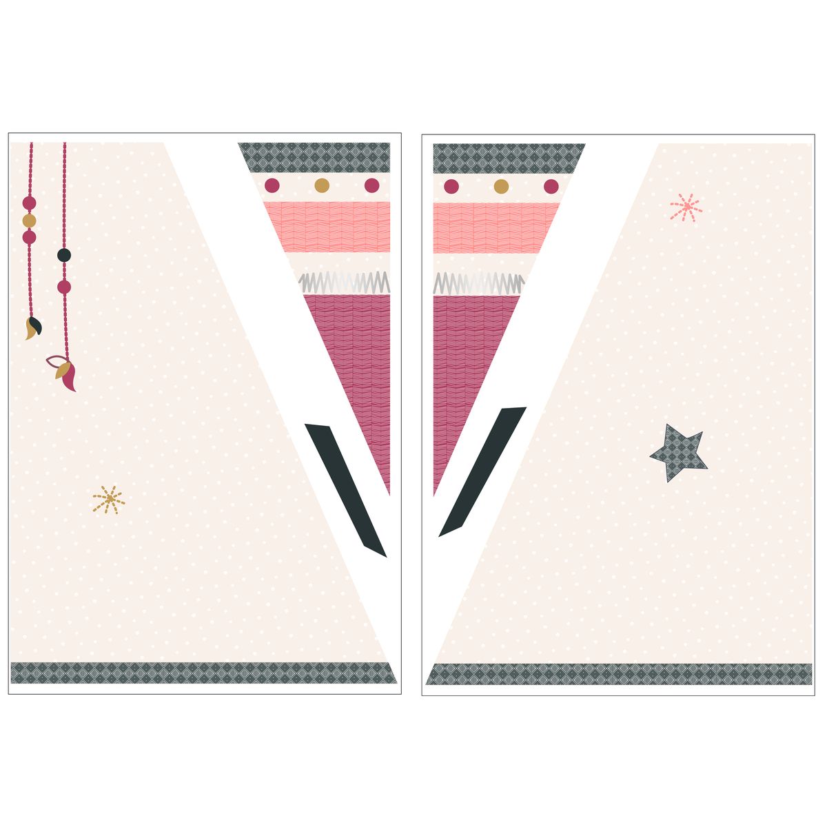 Stickers muraux Tipi Timouki ROSE Sauthon