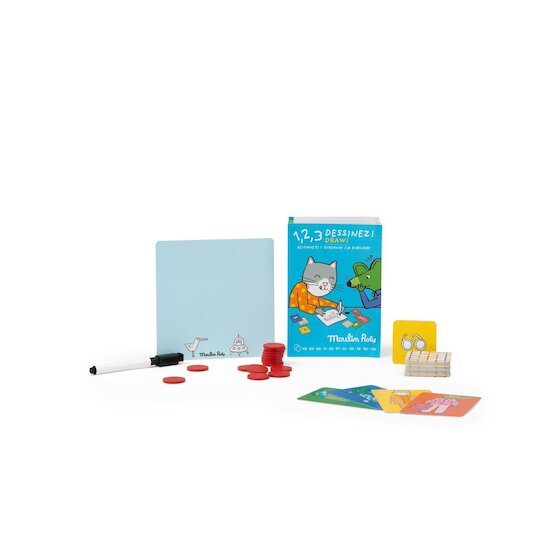 Moulin Roty Jeu 1, 2, 3 Dessinez ! Les Loufoques Multicolore  Moulin Roty Jeu 1, 2, 3 Dessinez ! Les Loufoques Multicolore