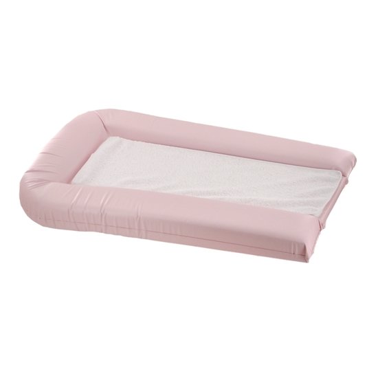 Domiva Matelas à langer PVC + 2 éponges amovibles Rose 