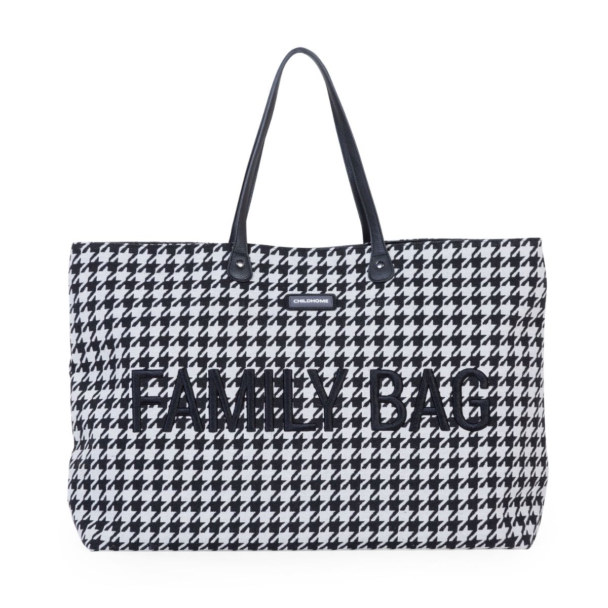 Childhome - Sac à langer Family Bag pied de poule NOIR Childhome