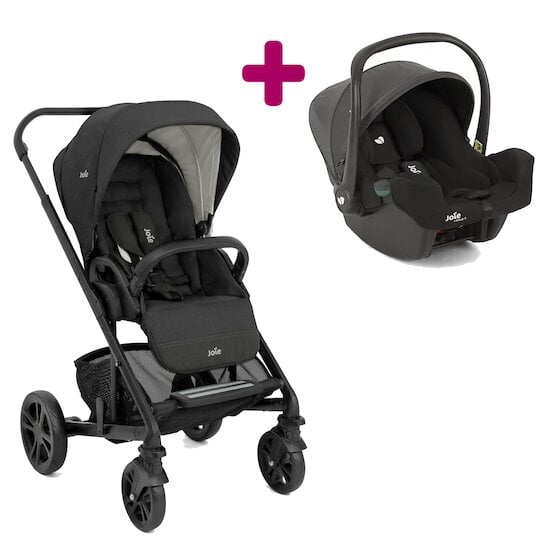 Joie Pack poussette duo Chrome Shale + coque I-Snug 2 shale  