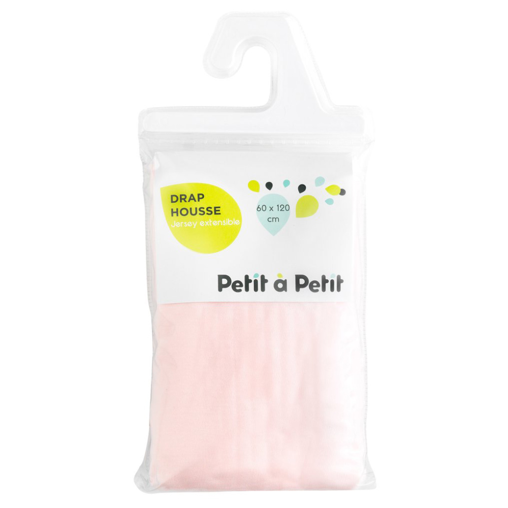 Drap housse jersey ROSE Petit à petit