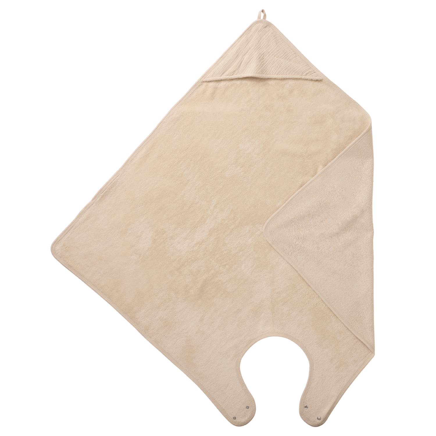 Cape de bain tablier en éponge bambou BEIGE BB&Co
