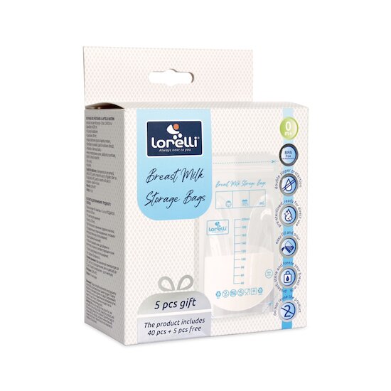 Lorelli Sacs de conservation 45 pcs Blanc 200 ml
