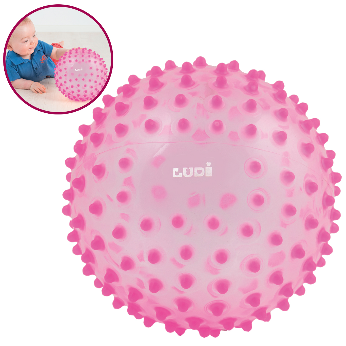 LUDI - Balle sensorielle ROSE Ludi
