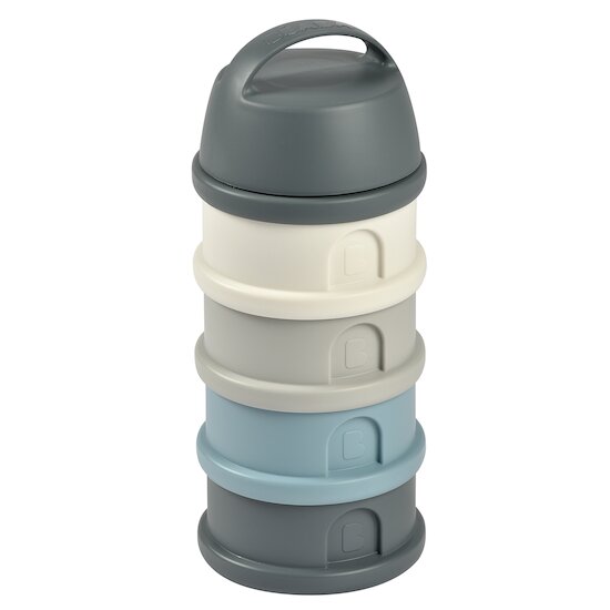 Béaba Boîte doseuse pour lait en poudre 4 compartiments Mineral grey/blue  Béaba Boîte doseuse pour lait en poudre 4 compartiments Mineral grey/blue