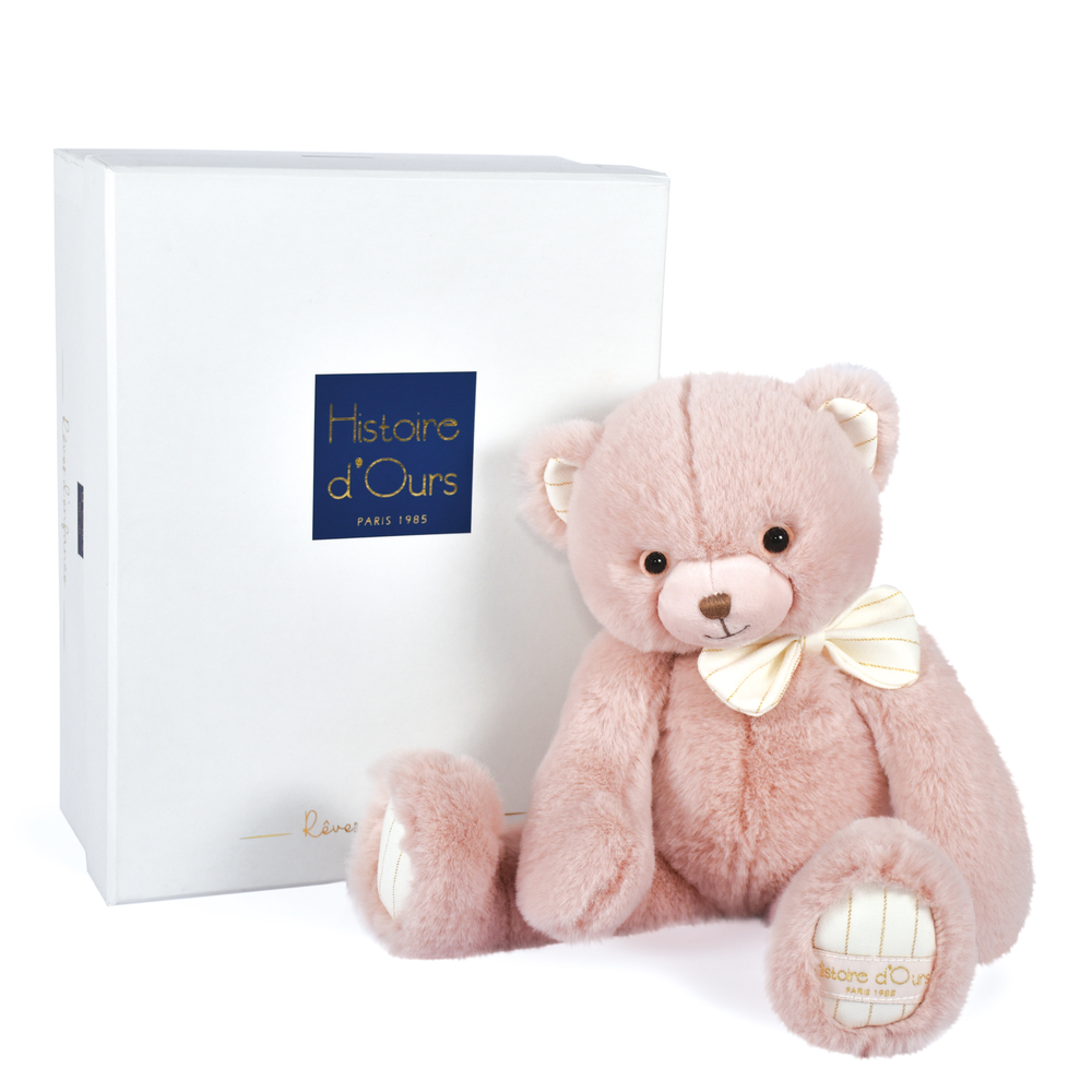 HISTOIRE D'OURS - Peluche Preppy chic ours ROSE Histoire d'Ours