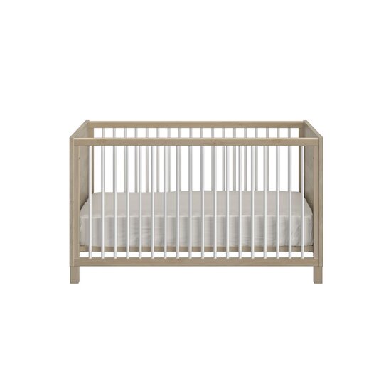 Lit bébé 60x120 cm Arthur - Blanc/Chêne