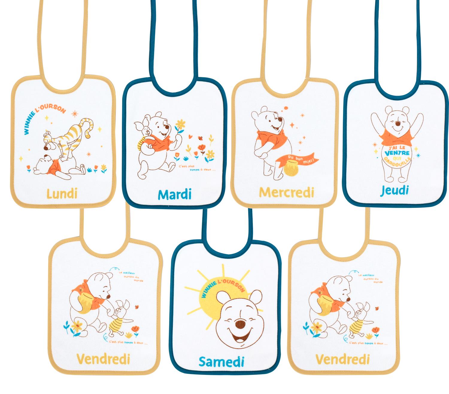 7 bavoirs MULTICOLORE Disney Baby