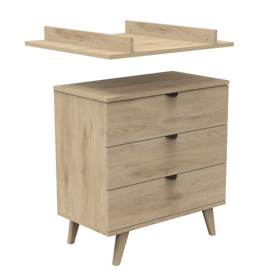 Sauthon Commode 3 tiroirs Mia Hêtre Charme  Sauthon Commode 3 tiroirs Mia Hêtre Charme