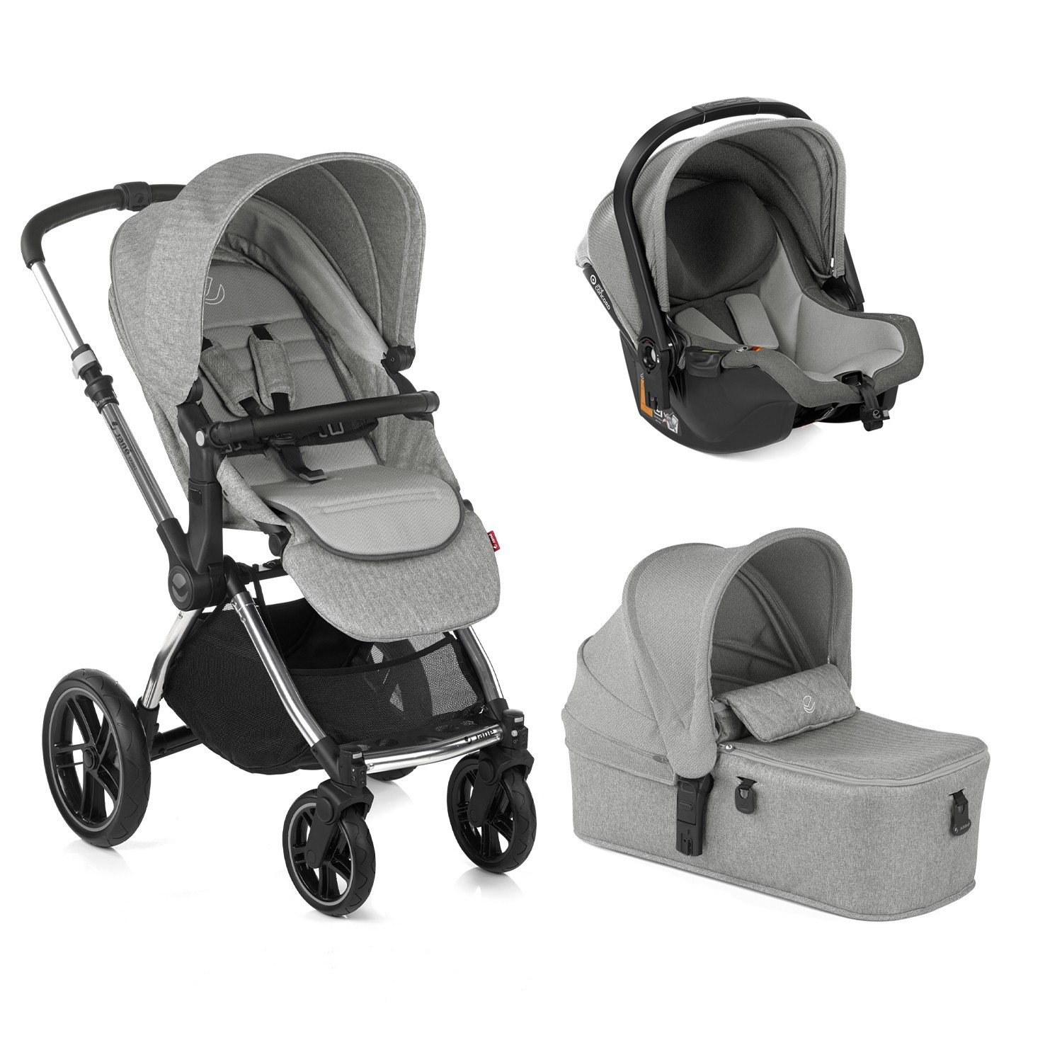 Trio poussette Kawai avec Ikoos et Nacelle Micro GRIS Jané