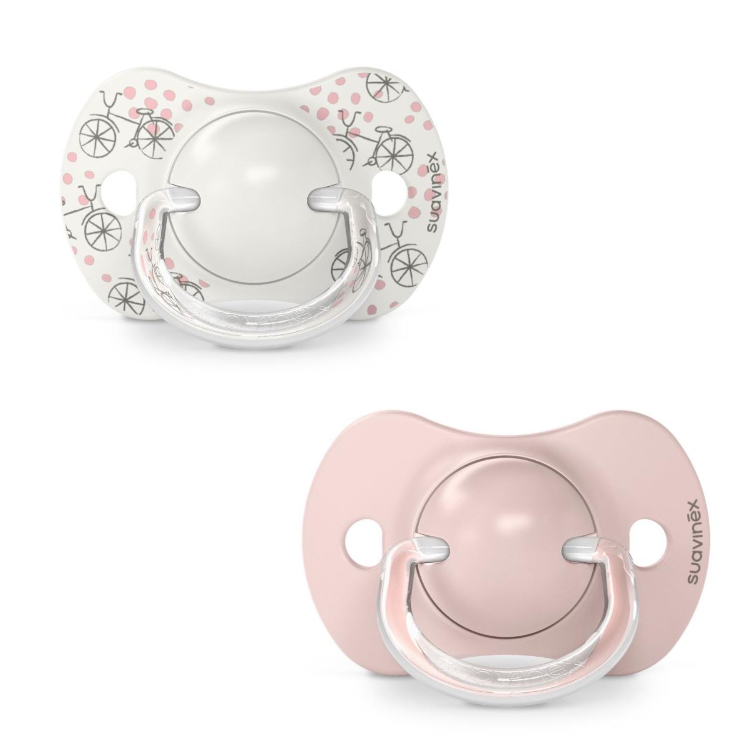 Suavinex - Lot de 2 sucettes symetriques walk in the park ROSE Suavinex