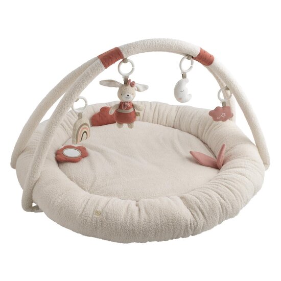 Sauthon Tapis d'éveil Petit Coeur Beige Chiné/Rose Poudré 