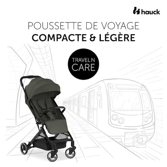 Hauck Poussette Travel N Care Dark Olive  Hauck Poussette Travel N Care Dark Olive