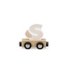 Lettre train en bois Lettre S