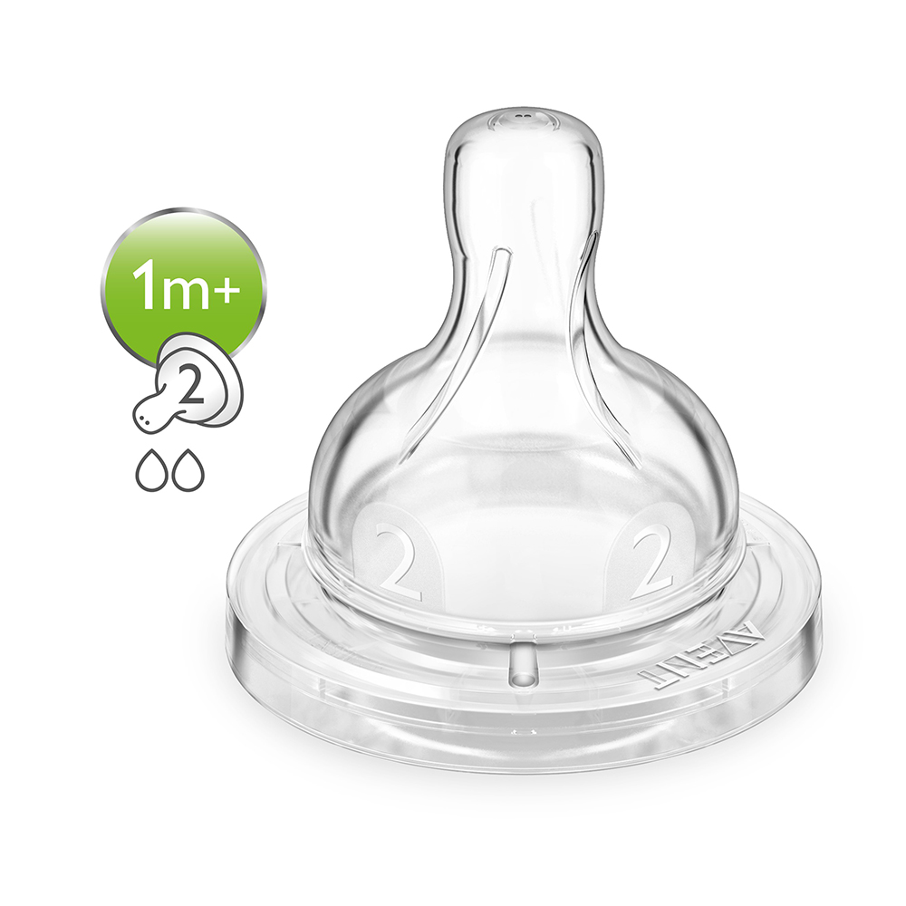 2 Tétines Classic Plus BLANC Philips Avent