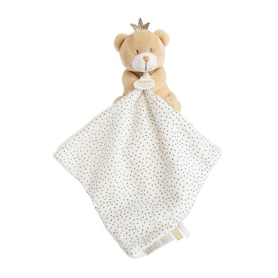Doudou & Compagnie Doudou pantin avec mouchoir Ours petit roi  10 cm Doudou & Compagnie Doudou pantin avec mouchoir Ours petit roi  10 cm