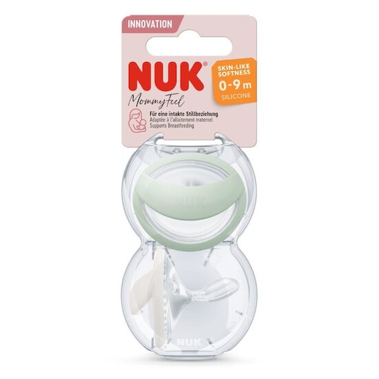 Nuk 2 Sucettes MOMMYFEEL Menthe 0-6 mois