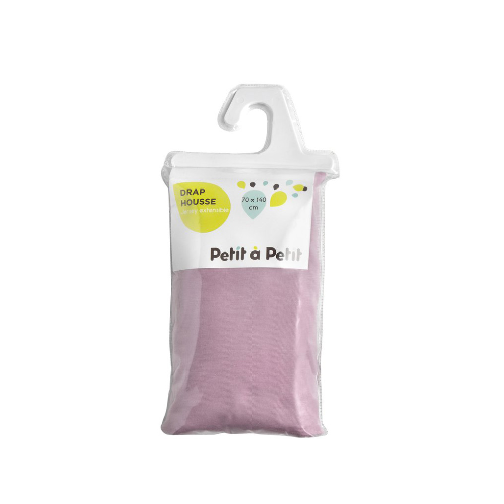Drap housse jersey ROSE Petit à petit