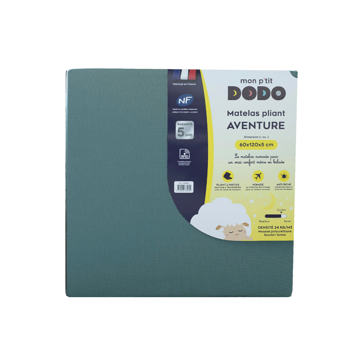 Matelas Aventure pliant BLANC Mon P'tit Dodo