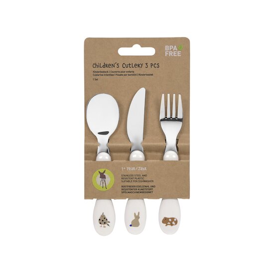 Lässig 3 couverts inox Little Mateys Bleu royal  Lässig 3 couverts inox Little Mateys Bleu royal
