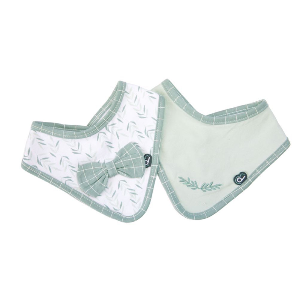2 bavoirs bandana VERT Domiva