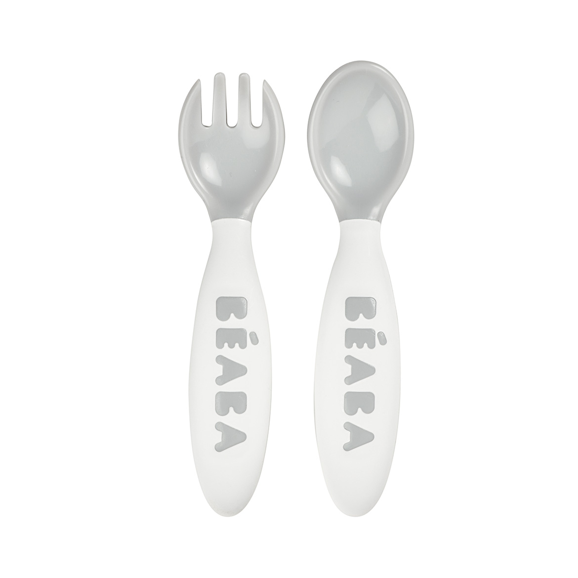 Beaba - 2 couverts ergo 2ème âge GRIS Béaba