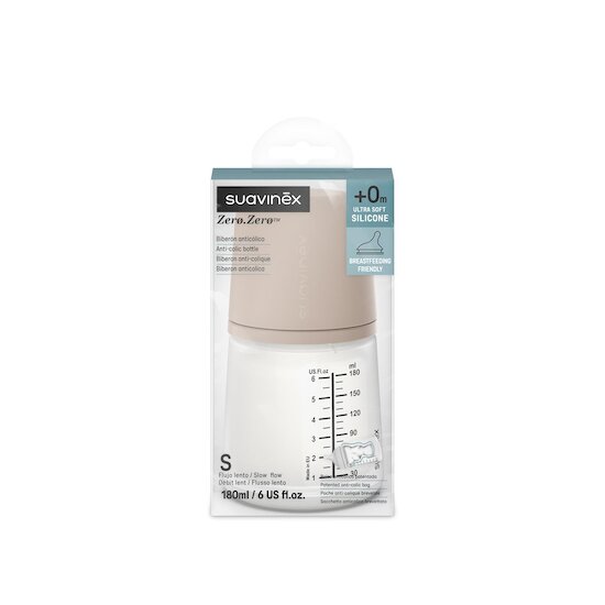 Suavinex Biberon Anti-Colique Zero.Zero  Medium Rose  Suavinex Biberon Anti-Colique Zero.Zero  Medium Rose