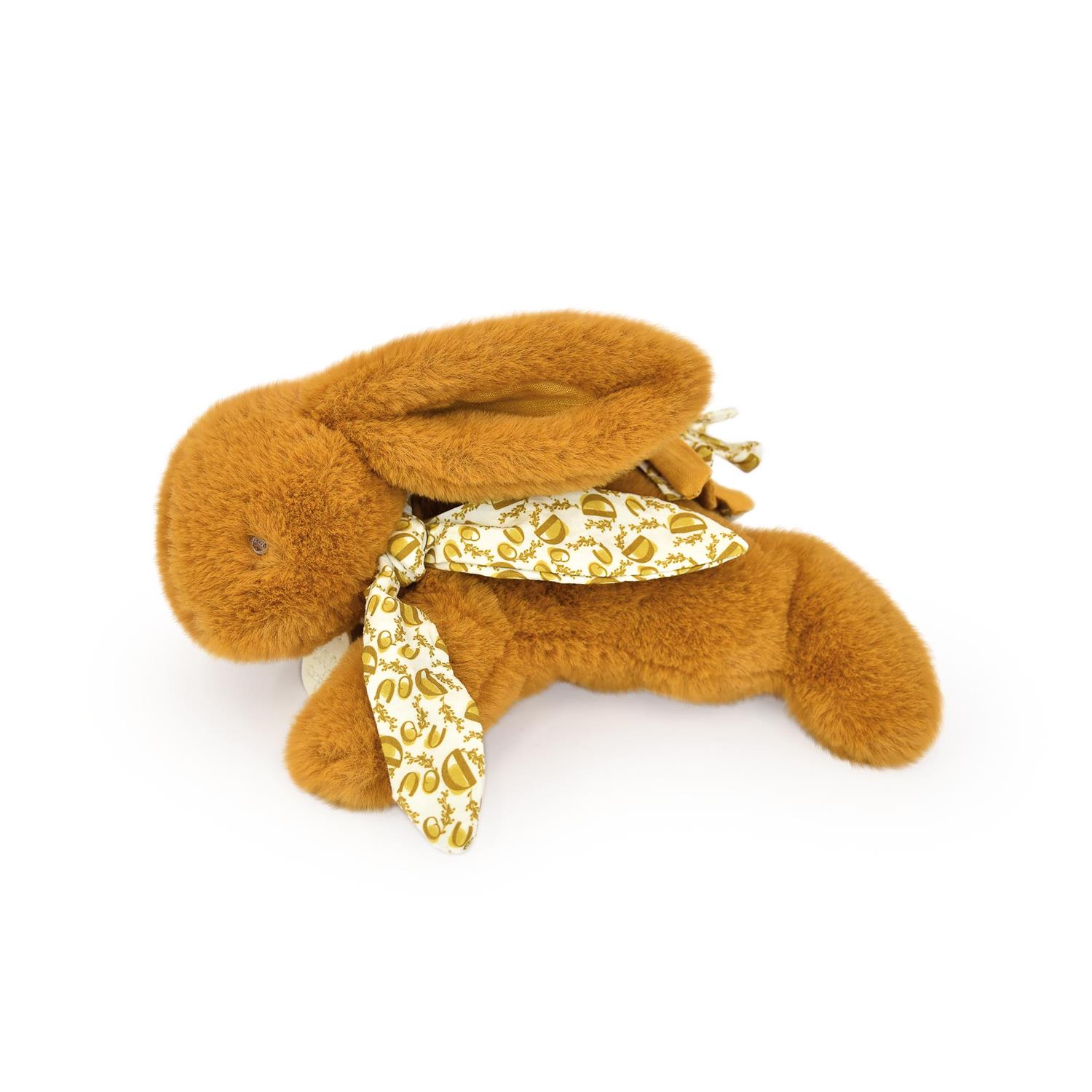 Doudou & Compagnie - Peluche petit lapin pantin JAUNE Doudou & Compagnie