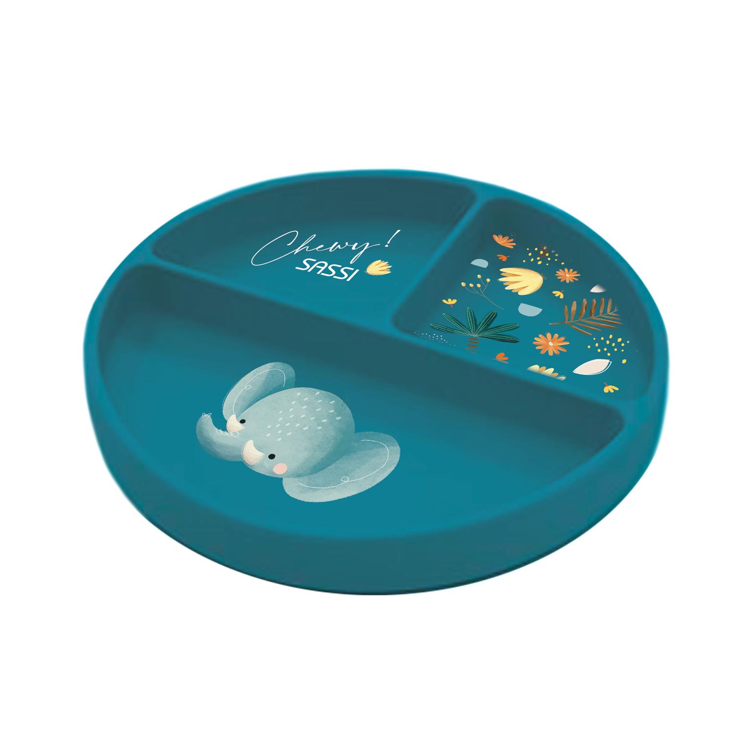 Assiette silicone BLEU Sassi Junior