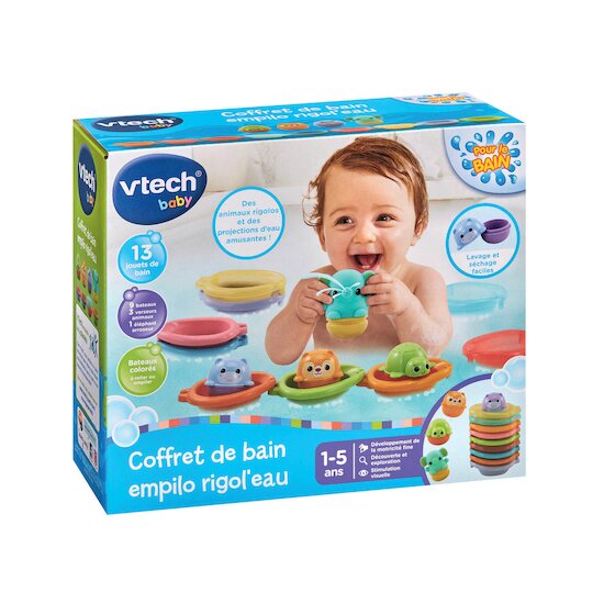 Vtech Baby Coffret de bain empilo rigol'eau Multicolore  Vtech Baby Coffret de bain empilo rigol'eau Multicolore