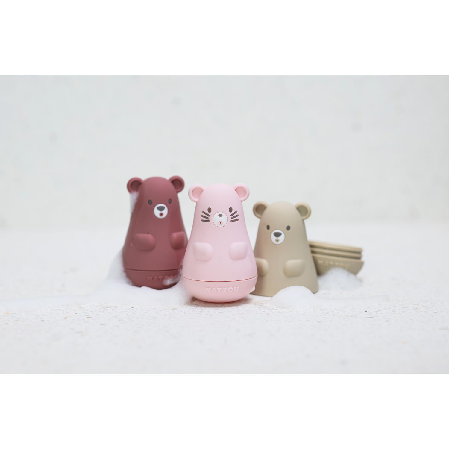 Set de 3 jouet de bain silicone ROSE Nattou
