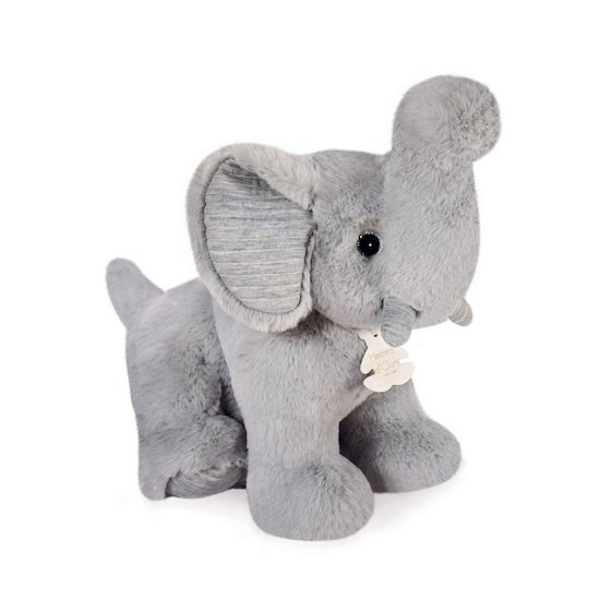 Histoire d'Ours Peluche Preppy chic éléphant Gris Perle 35 cm