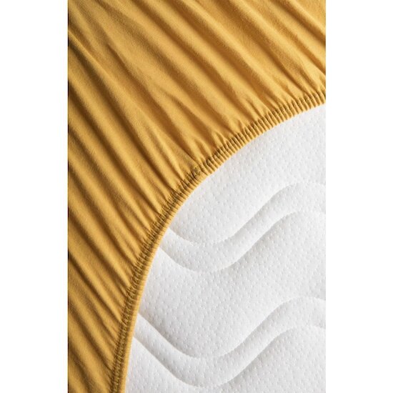 Kadolis Drap housse en coton bio pour lit bébé Miel  Kadolis Drap housse en coton bio pour lit bébé Miel