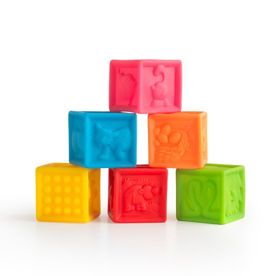 Cubes souples x6 MULTICOLORE Formula Baby