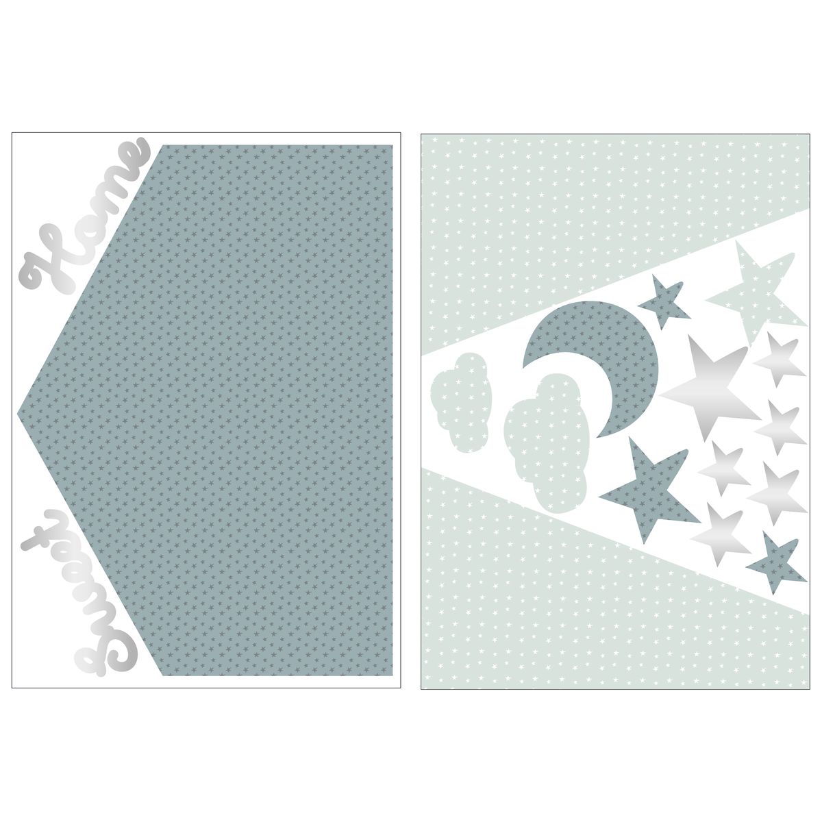Stickers muraux home Celeste GRIS Sauthon