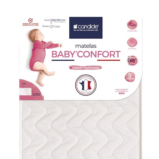 Matelas pour lit de bébé ou lit d'enfant montessori lullaby 70x140. Hauteur  12 cm +/-2. - Conforama