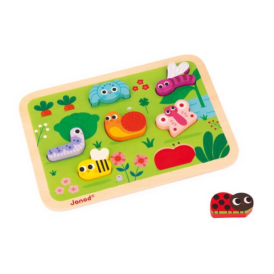 Janod Puzzle Chunky le jardin Multicolore  Janod Puzzle Chunky le jardin Multicolore