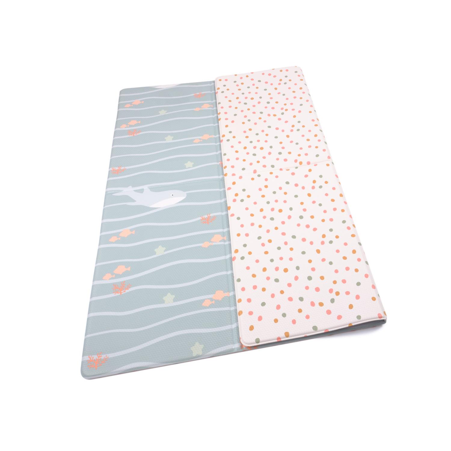 BB & Co - Tapis de jeu nomade réversible pois/océan MULTICOLORE BB&Co