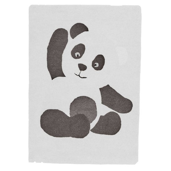 Sauthon Tapis de chambre Panda Blanc - Noir 