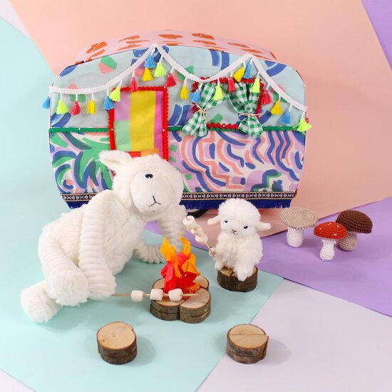 Les Déglingos Peluche Ptipotos Mouton Maman/Bebe Blanc  Les Déglingos Peluche Ptipotos Mouton Maman/Bebe Blanc