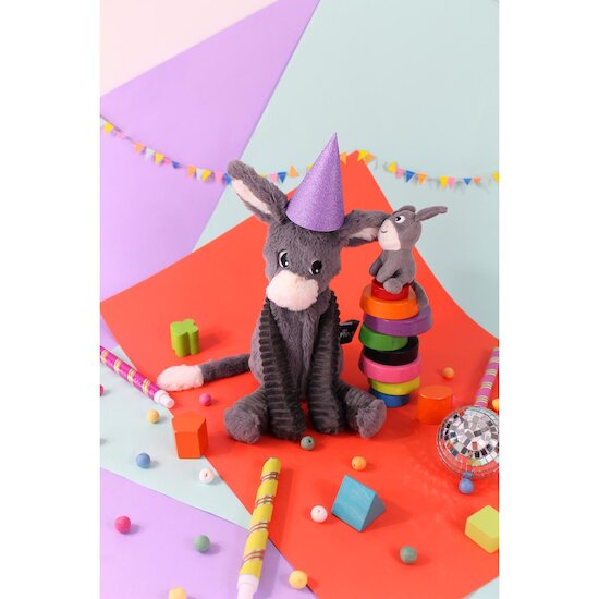 Les Déglingos Peluche Ptipotos Ane Maman/Bebe Gris  Les Déglingos Peluche Ptipotos Ane Maman/Bebe Gris